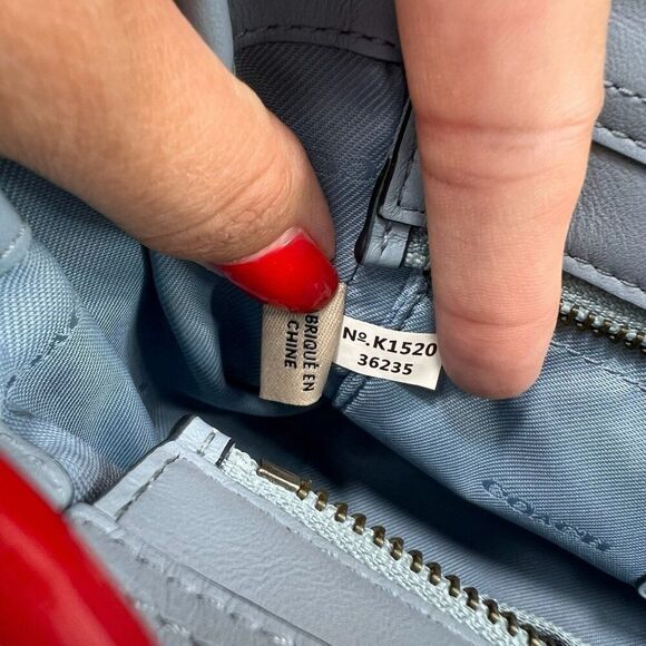 Coach NWOT Swagger Top Handle Crossbody Pebbled Leather Cloud Blue - Picture 5 of 16